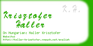 krisztofer haller business card